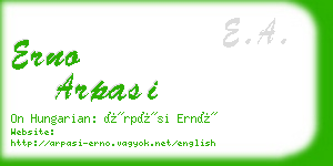 erno arpasi business card